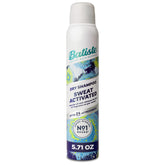 Batiste Sweat Activated Dry Shampoo can with invisible fragrance capsules ready to release.