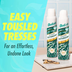 Batiste Texturizing Dry Shampoo uses rice starch to absorb oil for clean-looking hair.