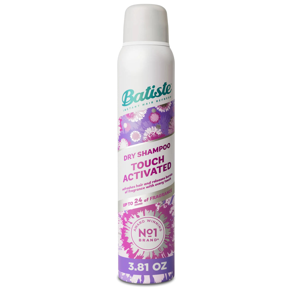 Batiste Touch Activated Dry Shampoo can front view for quick refresh