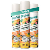 Batiste Tropical Dry Shampoo bottle front with sunlit packaging and tropical scent.