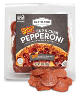 Battistoni Cup & Char Spicy Pepperoni cups on pizza deliver juicy centers and crispy edges