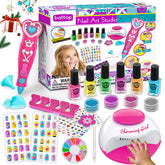 BATTOP kids nail-art-kit pack with tools for creative at-home manicures.