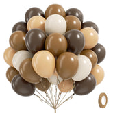 BAUANOOY dark brown 12-inch balloons for elegant neutral decor
