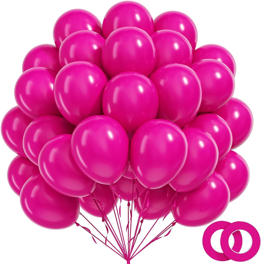 BAUANOOY hot pink balloons 12in pack ideal for vibrant birthday decor