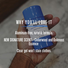 Baxter of California deodorant with tea tree and witch hazel tones and cleanses odor-causing bacteria.