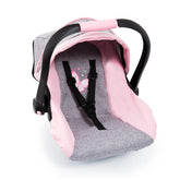 Bayer Design 67933AA Easy Go car seat pink butterfly detail designed for 18-inch dolls