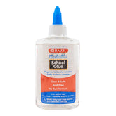 Bazic 5 Oz washable clear glue bottle pour demonstrates smooth application for clean bonding.