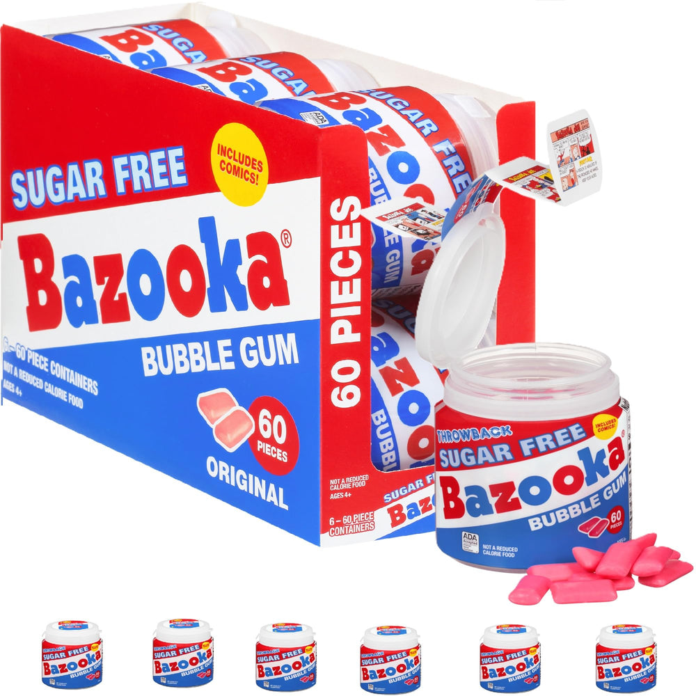 Bazooka Sugar-Free Easter Bubble Gum 60-count cup for easy Easter baskets.