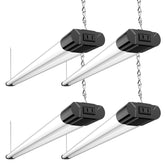 BBOUNDER 4-pack LED shop light showing linkable configuration for brighter workspaces