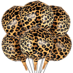 BBTO leopard foil balloons 22 inch backdrop for photo-worthy party décor.
