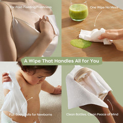 Bc Babycare Cloud Moist Wipes high-moisture content supports effective gentle cleansing.