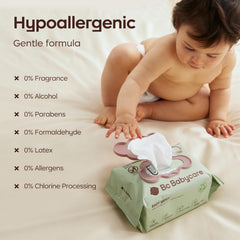 Bc Babycare Cloud Moist Wipes unscented option ideal for sensitive skin comfort.