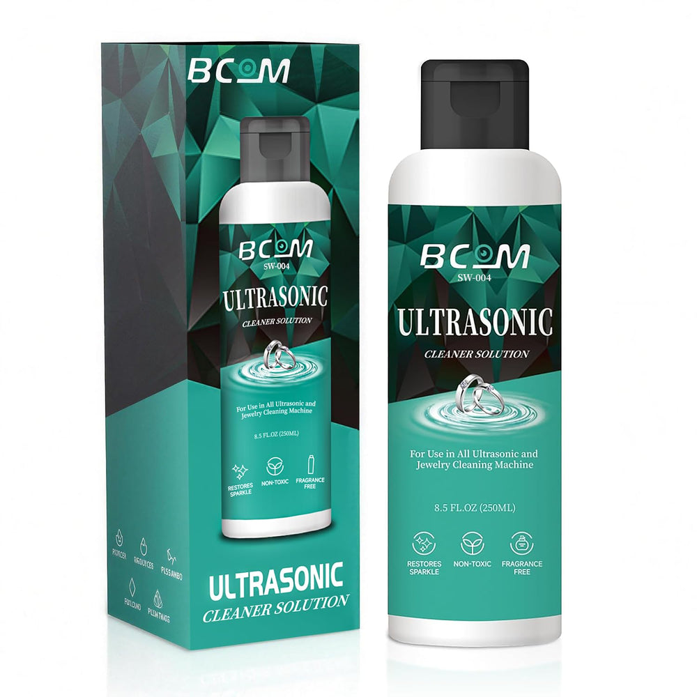 Bcom Ultrasonic cleaner bottle pour for easy dispensing and quick cleaning.