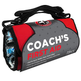Be Smart Get Prepared 73-piece kit in roll-out bag, ready for quick sports first aid.