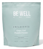 Be Well by Kelly unflavored grass-fed beef protein powder tub front for keto-friendly protein
