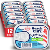 Beach Cliff sardines in water can offer quick, high-protein snacking.