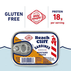 Beach Cliff sardines paired with pasta for a quick, flavorful meal.