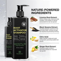 Beadlamey Root Activator Shampoo rinse foam demonstrating gentle cleansing
