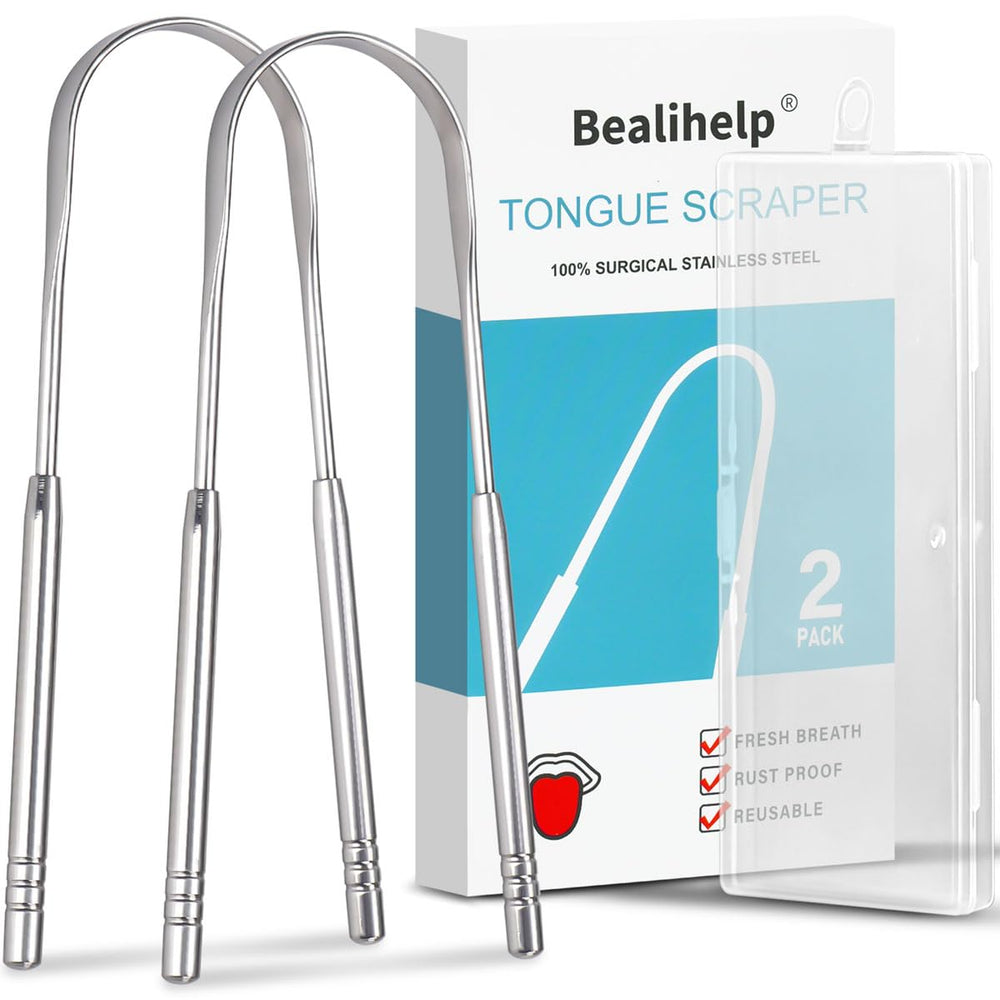 Bealihelp tongue scraper pack front view for quick breath refreshing routine