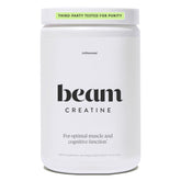 Beam Creatine Monohydrate unflavored powder for versatile mixing and muscle support.