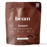 Beam Dream Sleep Powder bottle pour for a calming bedtime routine