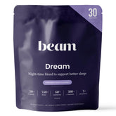 Beam Dream Sleep Powder jar on display highlighting premium sleep support