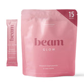 Beam Glow bottle front showing daily hormone balance support