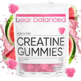 Bear Balanced Creatine Gummies bottle shown for daily energy and focus.