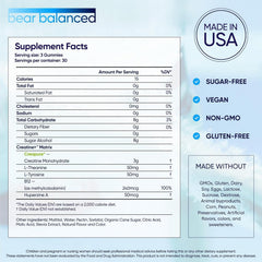 Bear Balanced Creatine Gummies seal highlights purity and quality for trusted performance.