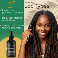 Beard Gains Lion Locs Growth Oil in hand for scalp care