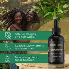 Beard Gains Lion Locs Growth Oil on scalp provides soothing hydration