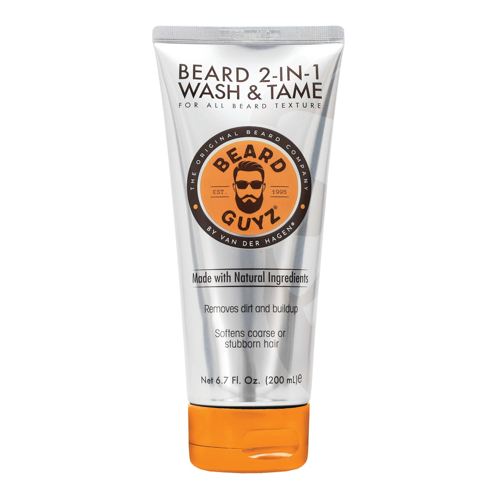 Beard Guyz 2-in-1 beard wash bottle pour for deep cleansing and refreshed beard.