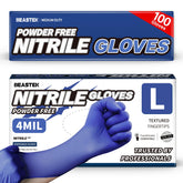 Beastek nitrile exam gloves blue violet large for precise handling and comfort.