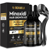 Beaueli minoxidil kit with two bottles on packaging for thinning hair support