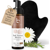 Beauty by Earth ultra dark mousse bottle shows natural-looking deep bronze tan.