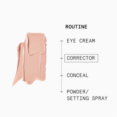 Beauty Pie Under-Eye Genius Corrector texture closeup highlighting silky finish.