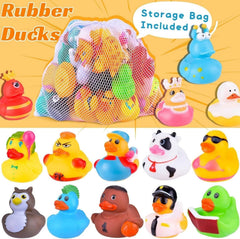 BECEEL premium mini bath ducks collection for colorful, safe toddler play.