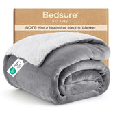 Bedsure GentleSoft Sherpa blanket top view showing cozy warmth