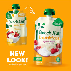 Beech-Nut 3.5 oz pouch showing serving size.