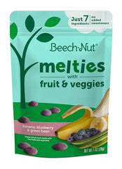 Beech-Nut Melties dissolve easily in mouth for worry-free snacking