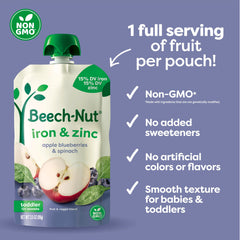 Beech-Nut Toddler Puree smooth texture aids self-feeding.