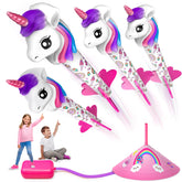 Beefunni Unicorn Rocket Launcher in backyard play for safe, active outdoor fun.