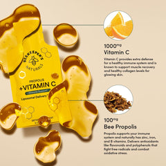 Beekeeper's Naturals organic honey detail emphasizing antioxidants and soothing properties