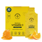 Beekeeper's Naturals Propolis Liposomal Vitamin C bottle with 1000mg label for easy identification