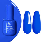 Beetles Blue Gel Nail Polish Electric Punk bottle close-up for vibrant spring nails