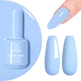 Beetles Blue Gel Polish pastel light blue bottle for a soft spring manicure.