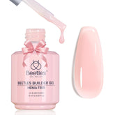 Beetles Builder Gel HEMA Free pink bottle for smooth base and long-lasting nails