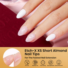 Beetles Etch-X clear tip, 12 sizes, fast at-home extension.