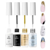 Beetles Gel Liner Gold Glitter for a bold, mirror-like nail finish.
