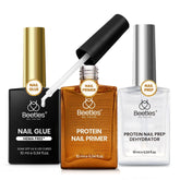 Beetles Gel Nail Glue Dehydrator and Primer set for strong adhesion and healthier nails.